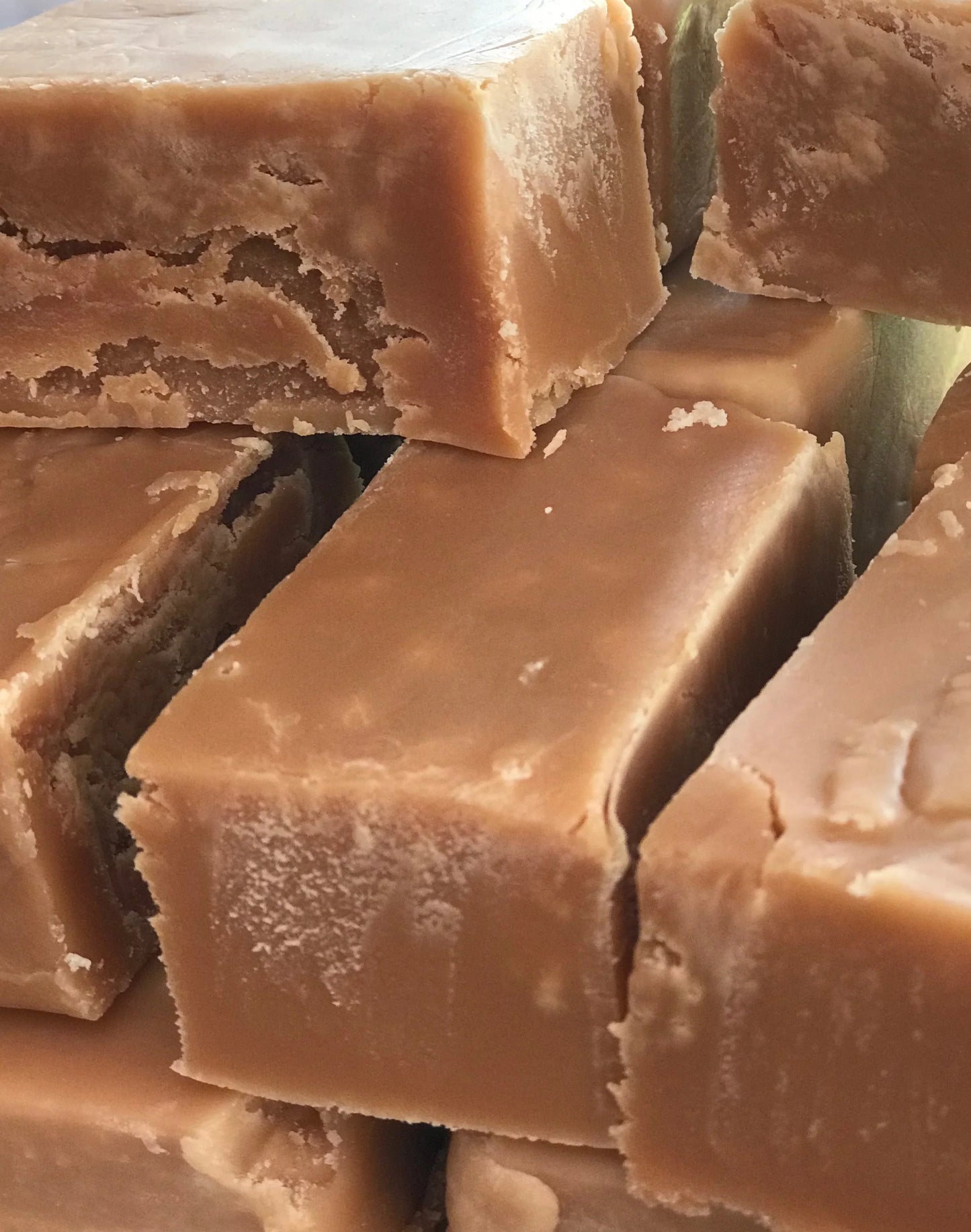 Close up of stacked fudge bars