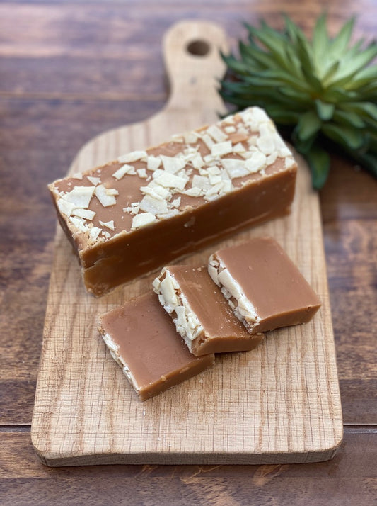 Handcrafted Baileys fudge slices with creamy Irish cream swirls – Penny Lane Fudge